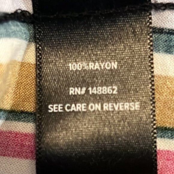 Torrid Maxi Challis High-Low Striped Dress Size 1x - Picture 9 of 9